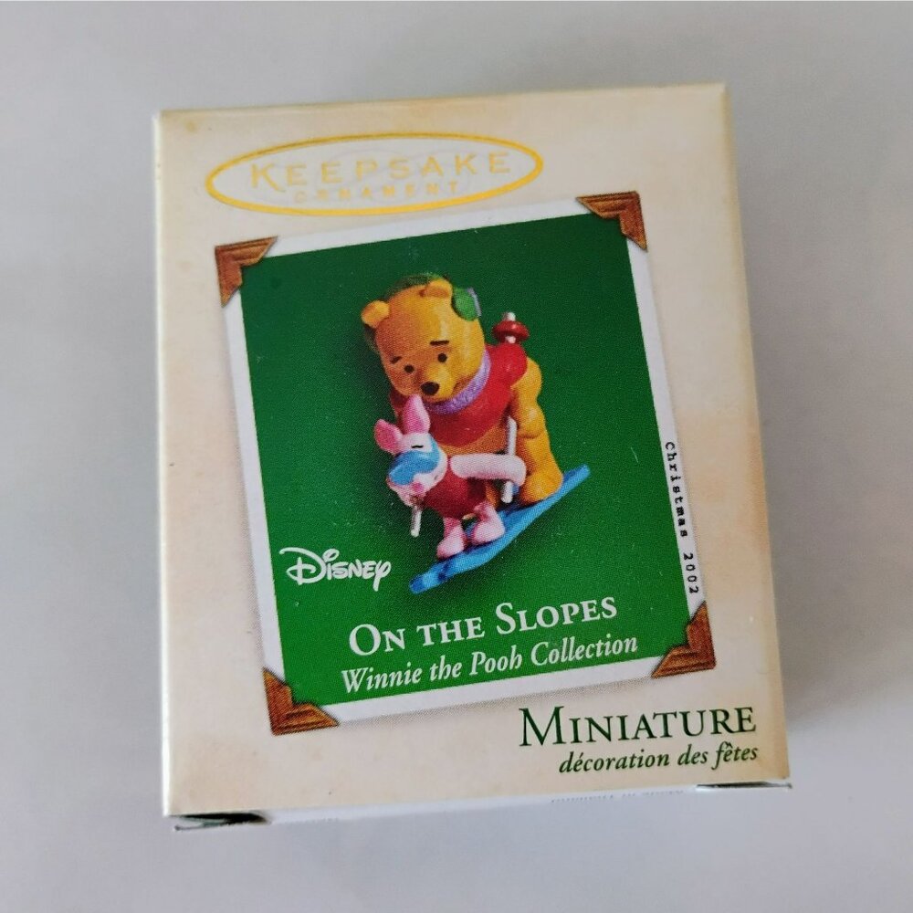 Mini Hallmark Ornament On the Slopes Winnie the Pooh Vintage 2002 Disney Keepsak